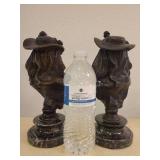 A pair of Bronze Lady Statues.