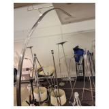 A large lot of lamps (as is) and shades (good condition).