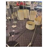 A large lot of lamps (as is) and shades (good condition).