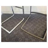 2 Colorful upholstered Stools. By Johnston Casuals and Minson Corp.