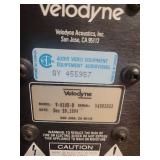 A group of 3 Sub Woofers / Speakers. Velodyne, Harmon Kardon, etc.