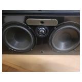 A group of 3 Sub Woofers / Speakers. Velodyne, Harmon Kardon, etc.