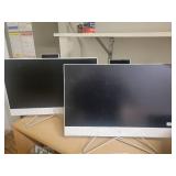 2 All In One HP Desktop Computer/ Monitor.