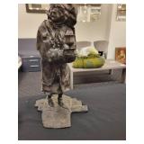 A Bronze Statue of of Ebenezer Scrooge: Candle Holder.