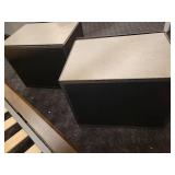 A pair of 2 Drawer Modern Nightstands.