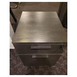 A 2 Drawer Lockable File Cabinet on wheels by BDI.