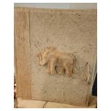 A collection of Asian themed  Items: Puppets, Photo Albums and Decor items.