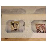 A collection of Asian themed  Items: Puppets, Photo Albums and Decor items.