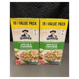 CT 4 - Quaker Apples & Cinnamon Instant Oatmeal Value Pack - 36 Packets (2 Boxes)