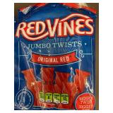 ME 5 - Red Vines Jumbo Twists Original Red Candy - 6 Pack, Best By 2024-06-01