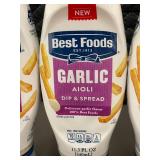 WV 2 - Best Foods Garlic Aioli Dip and Spread, 3 Bottles (11.5 fl oz Each)