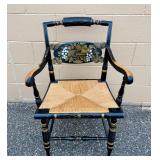 Pair of L. Hitchcock Cane/Rush Seat Chairs