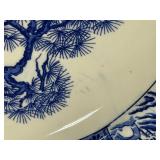 Vintage Japanese Blue and White Porcelain Platter