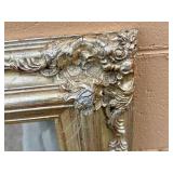 Huge Wood Framed Mirror in Antique Silver/Gold Finish