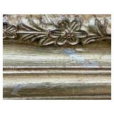 Huge Wood Framed Mirror in Antique Silver/Gold Finish