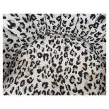 Vintage Queen Anne Style Arm Chair with Leopard Print Material