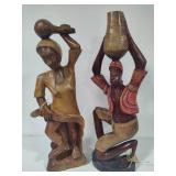 Vintage Jamaican Hand Carved Sculptures
