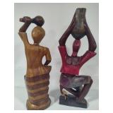 Vintage Jamaican Hand Carved Sculptures