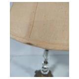 Vintage Crystal Lamp with Gold Base