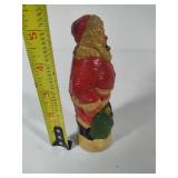 Hand Carved Chalkware Santa