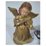 Vintage Electric Holiday Flickering Electric Candle and Angel Music Box