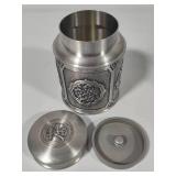 Tumasek Pewter Tea Cannister and Tea Pot with Lid