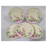 Selesia Handpainted Porcelain Bread Plates