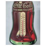 Vintage Coca Cola Hanging Tin Thermometer