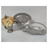 Pewterex, Aluminum & Silver Tone Decor