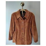 Brown Suede Leather Coat XL Cherokee