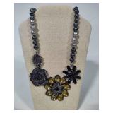 Iman Stone & Beaded Designer Necklace