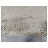 Crocheted 32" Drapery Panels & Two Doilies