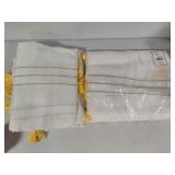 Four New Curtain Panels w/Gold Tassels