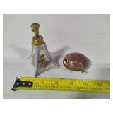 Vintage Perfume Sprayer & Brass Shell Trinket Dish