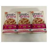 3x 1Post Great Grains Cereal-Red Berry Almond Crunch-Best Buy Date 1/2027