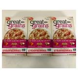 3x 1Post Great Grains Cereal-Red Berry Almond Crunch-Best Buy Date 1/2027