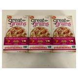 3x 1Post Great Grains Cereal-Red Berry Almond Crunch-Best Buy Date 1/2027