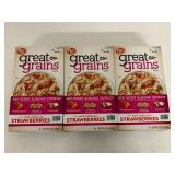 3x 1Post Great Grains Cereal-Red Berry Almond Crunch-Best Buy Date 1/2027