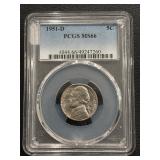 1951-D Jefferson Nickel PCGS MS66