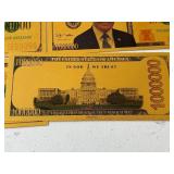 24K Gold Foil $1,000,000 Trump Notes