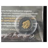 1903 Indian Head Cent 24K Gold Black Ruthenium Edition