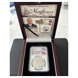 2020 Cook Islands Silver $5 Dollar Mayflower Voyage NGC PL70