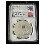 2020 Cook Islands Silver $5 Dollar Mayflower Voyage NGC PL70