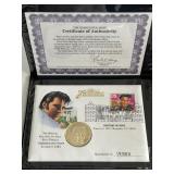 Elvis Presley Commemorative Coin and Stamp