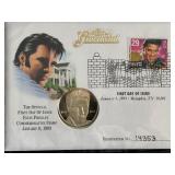 Elvis Presley Commemorative Coin and Stamp