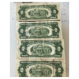 1953 Red Seal $2 Dollar Notes