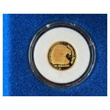 1996 .999 Fine Gold $10 Dollar Cook Islands Olympic National Park Coin 1.24 Grams