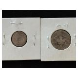 1905 Barber Quarter and 1912 Barber Dime