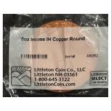 5 Ounce .999 Fine Copper Round