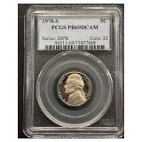 1978-S Jefferson Nickel Proof PCGS PR69 Deep Cameo